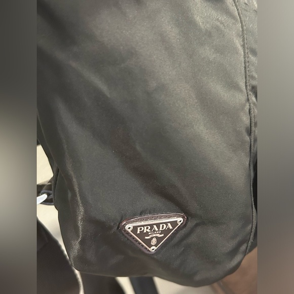 Prada Vela Nylon and leather Backpack dark olive green - Picture 8 of 14